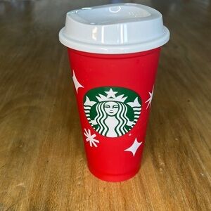 Starbucks Reusable Holiday Cup Red 25 Years of Holiday Cup Cheer 16oz Grande
